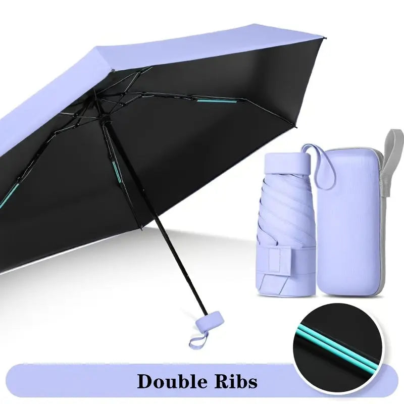 Mini Pocket Umbrella – Six-Fold, UV Protection | Lightweight & Portable - TARHUS