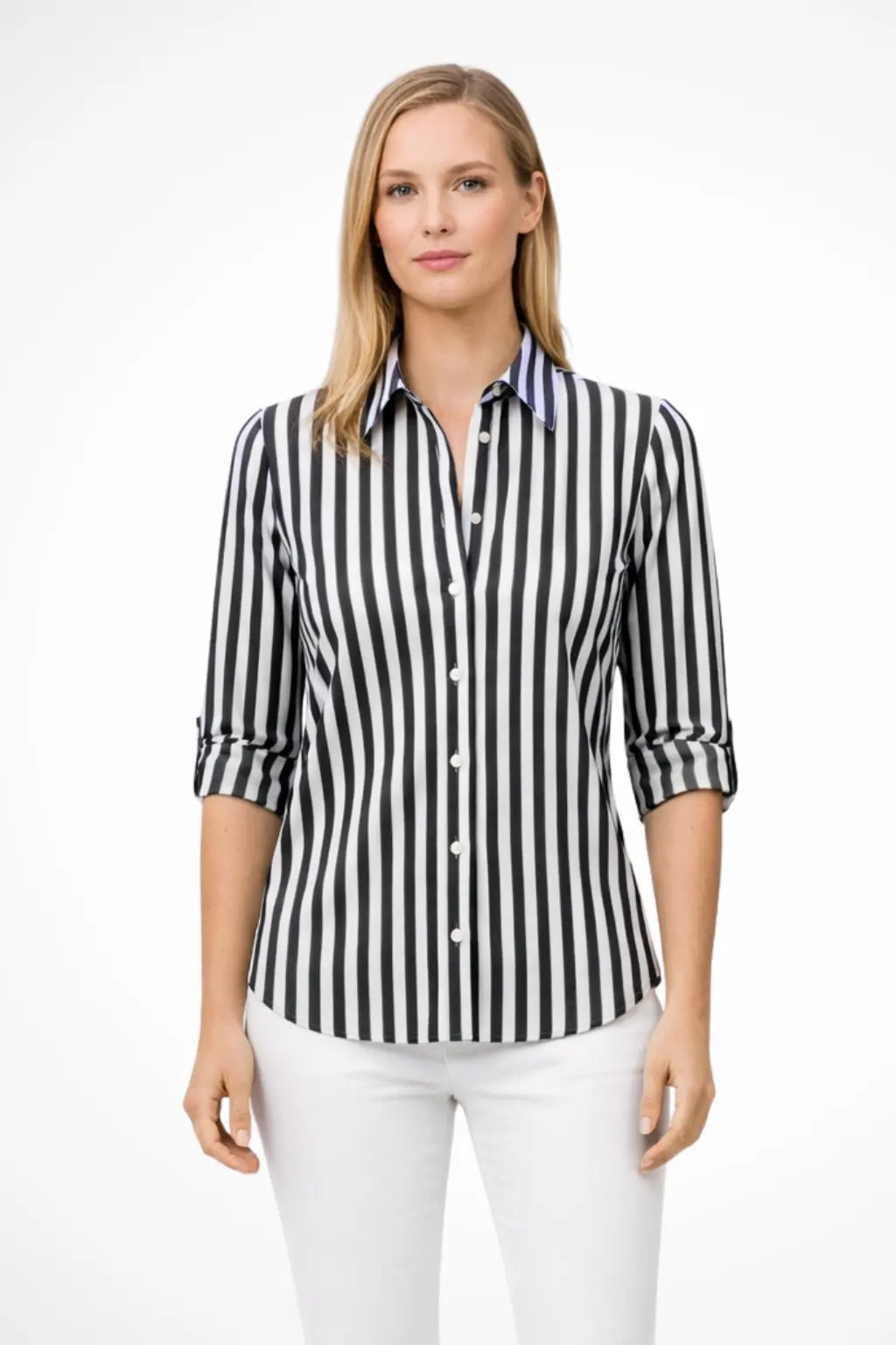Chloe | Women Slim Fit Striped Shirt Long Sleeve Blouse TARHUS