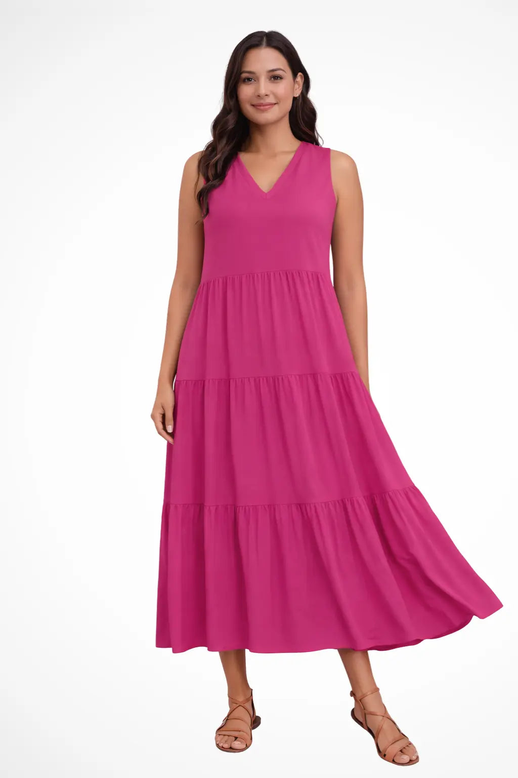Florence | Women’s Sleeveless Tiered Maxi Summer Dress TARHUS