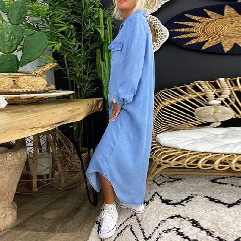 Beverly | Comfortable Denim Dress - TARHUS