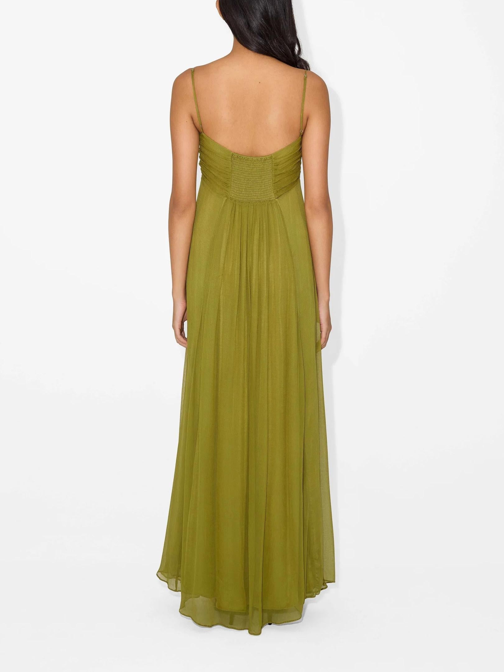 Women's Sleeveless Ruched Bust Keyhole Maxi Dress - Adjustable Straps TARHUS Dresses