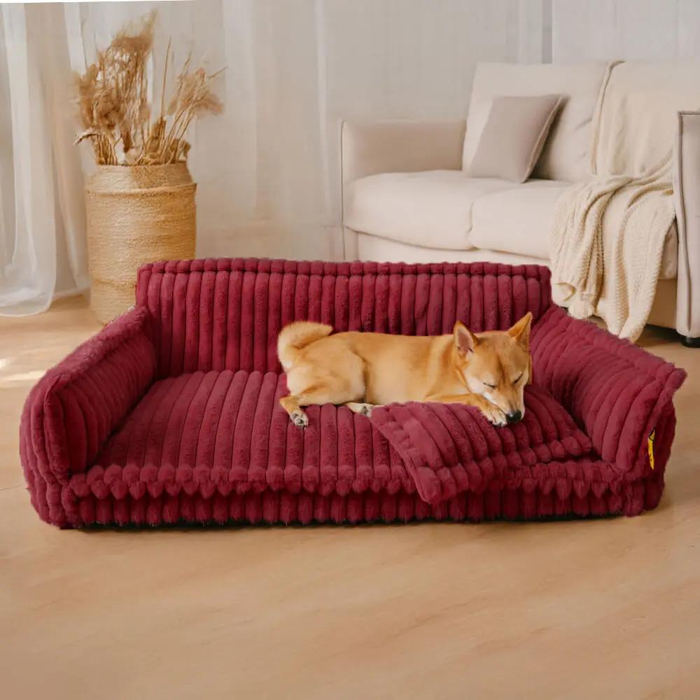 Large Washable Fluffy Orthopedic Soft Dog Pillow Dog Sofa Bed-Snoozy Dream - TARHUS