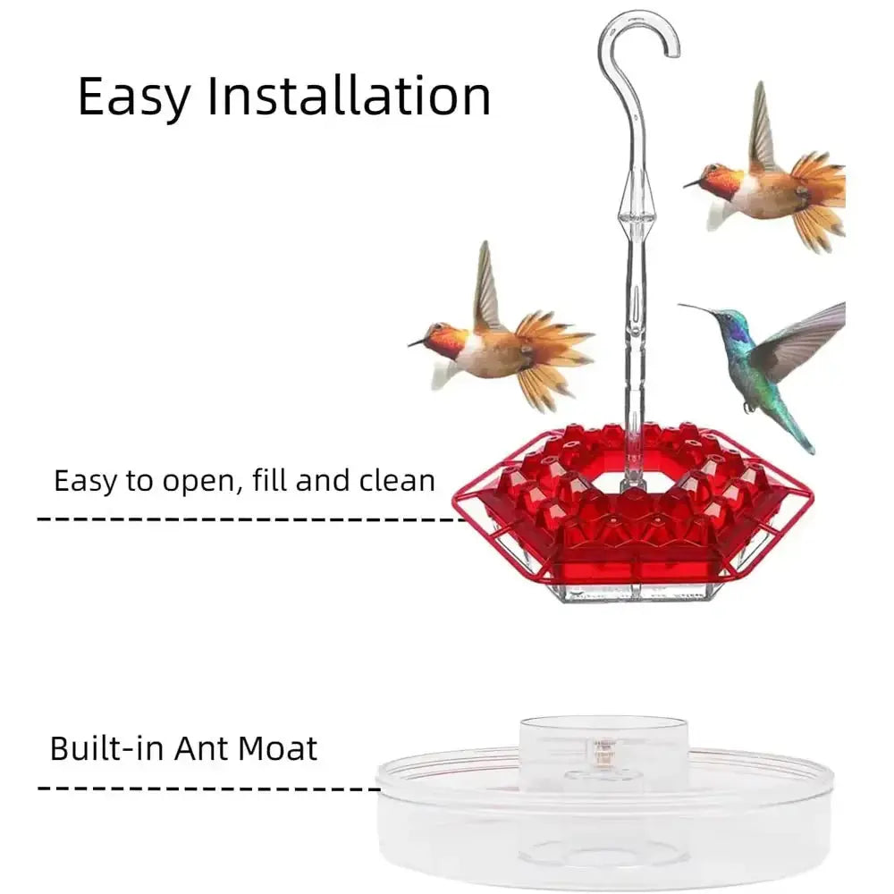 Ant-Proof Hummingbird Feeder – Outdoor Hanging Feeder with Perch | Leak-Free, Easy to Fill & Clean - TARHUS