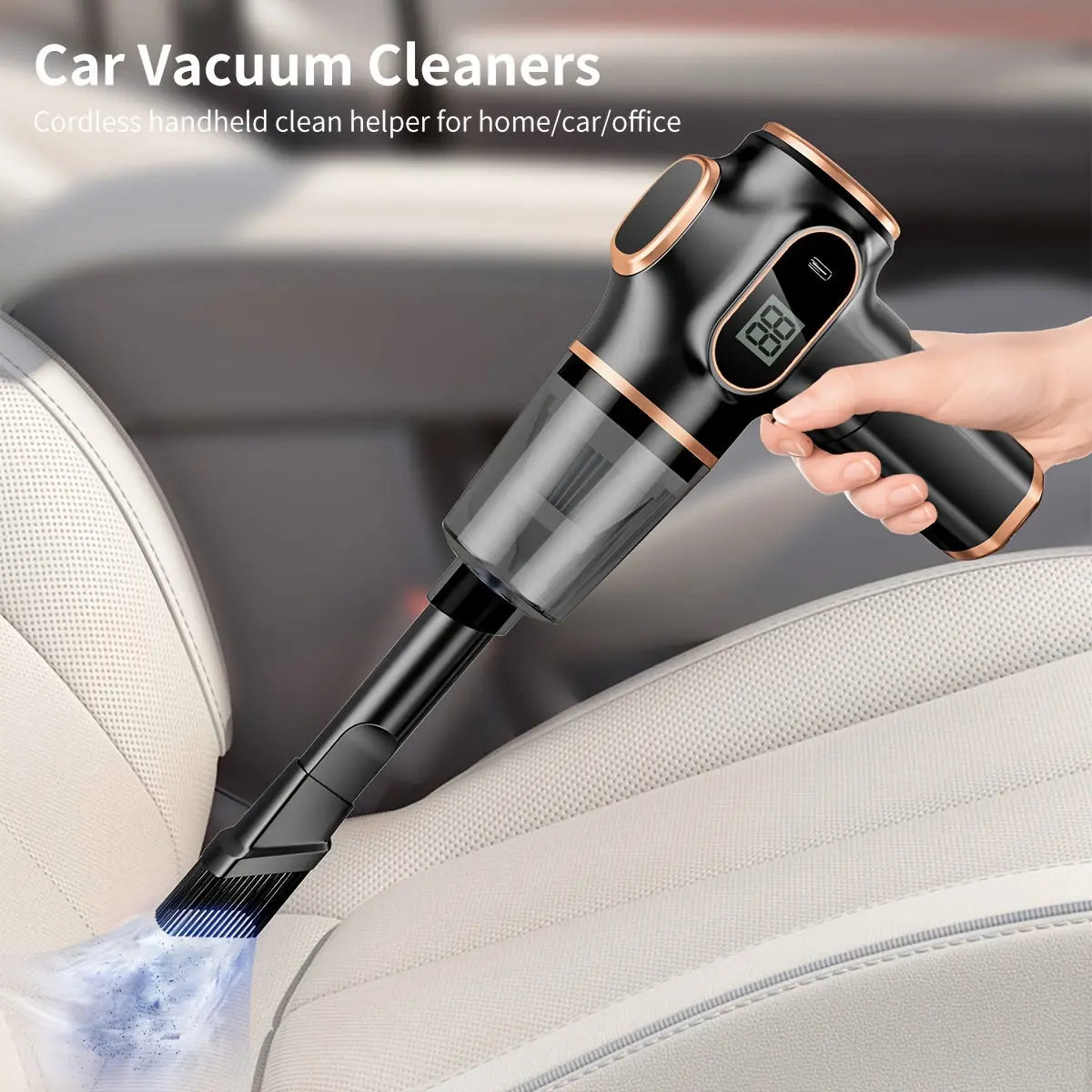Cordless Handheld Vacuum – High Power, USB Rechargeable | Home & Car Use - TARHUS
