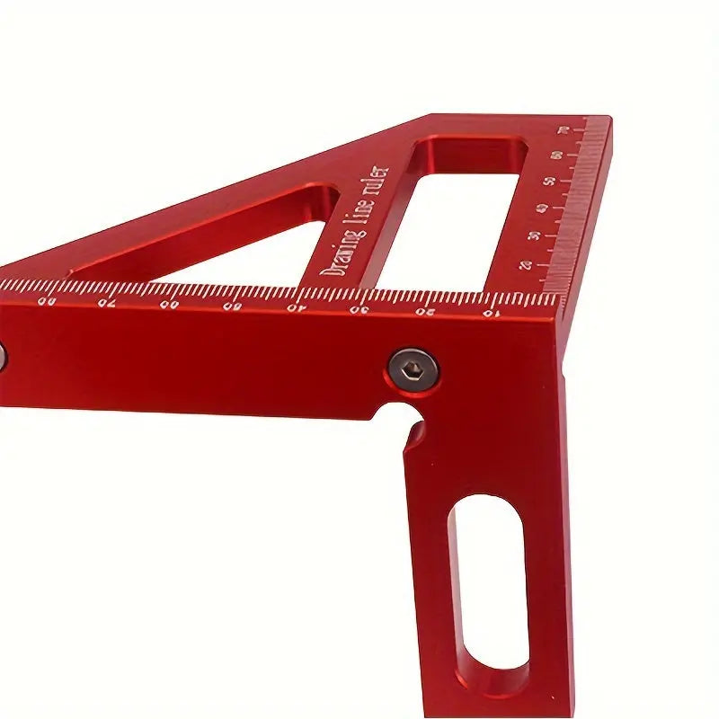 Aluminum Alloy 45°/90° Woodworking Square Ruler – Precision Angle Measuring Tool - TARHUS