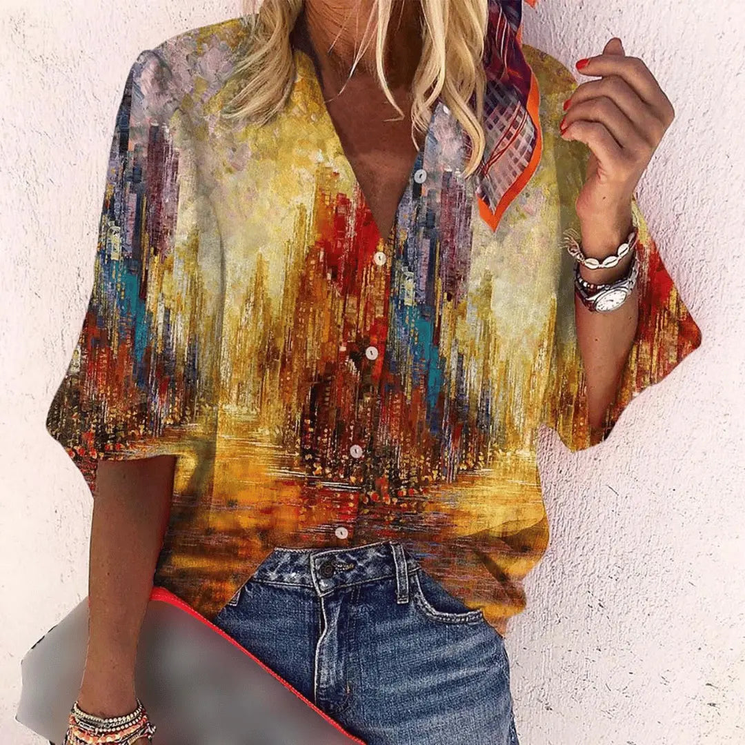 Alana™ | Elegant Printed Shirt - TARHUS