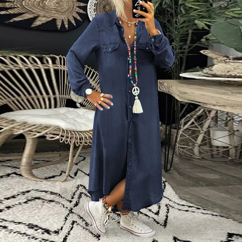 Beverly | Comfortable Denim Dress - TARHUS