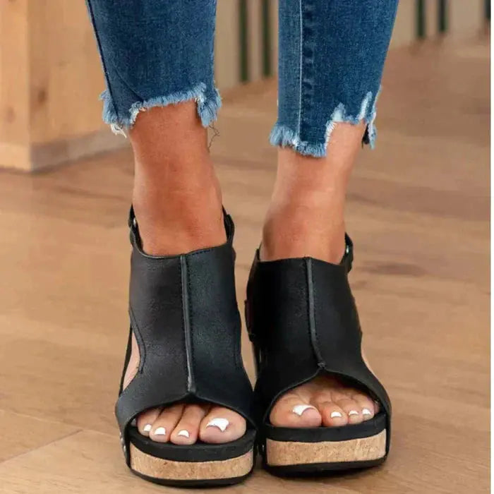 Carol | Elegant Wedge Sandals - TARHUS