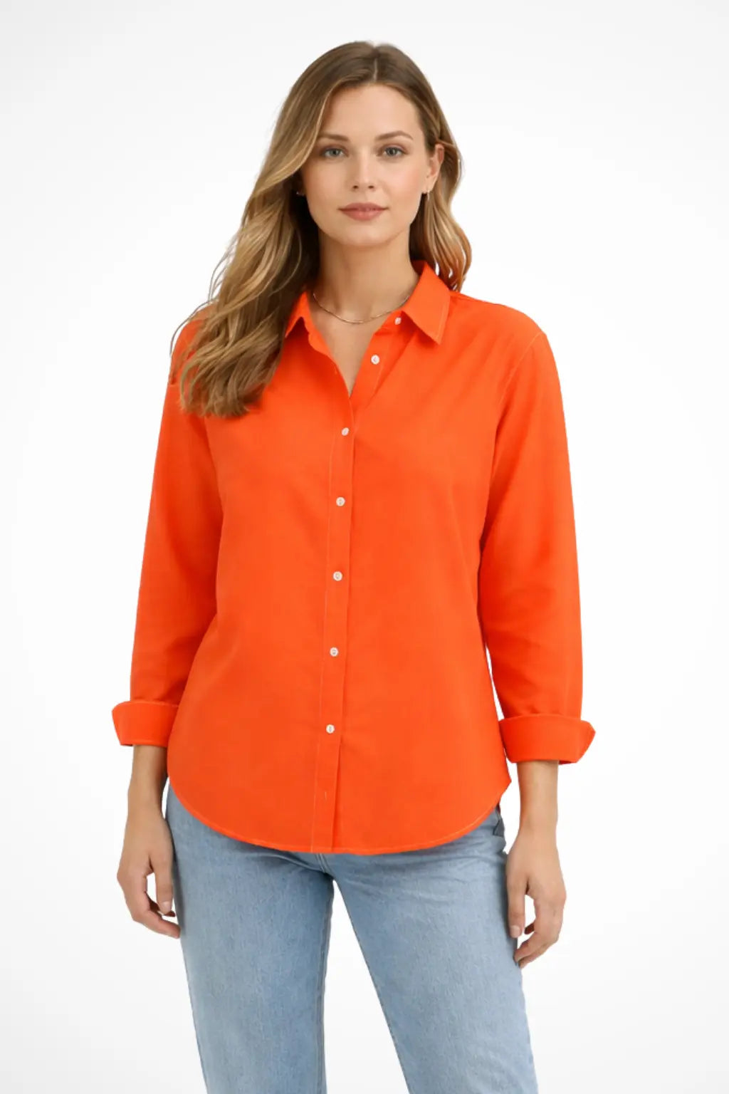 Darcy | Women Relaxed Fit Long Sleeve Collared Button Down Shirt TARHUS