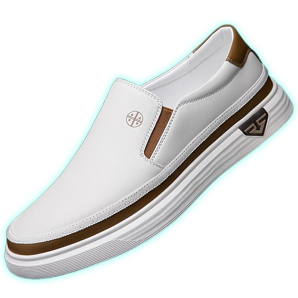 Jackson | Men’s Slip-On Loafers – White Casual Leather Sneakers TARHUS Men Shoes