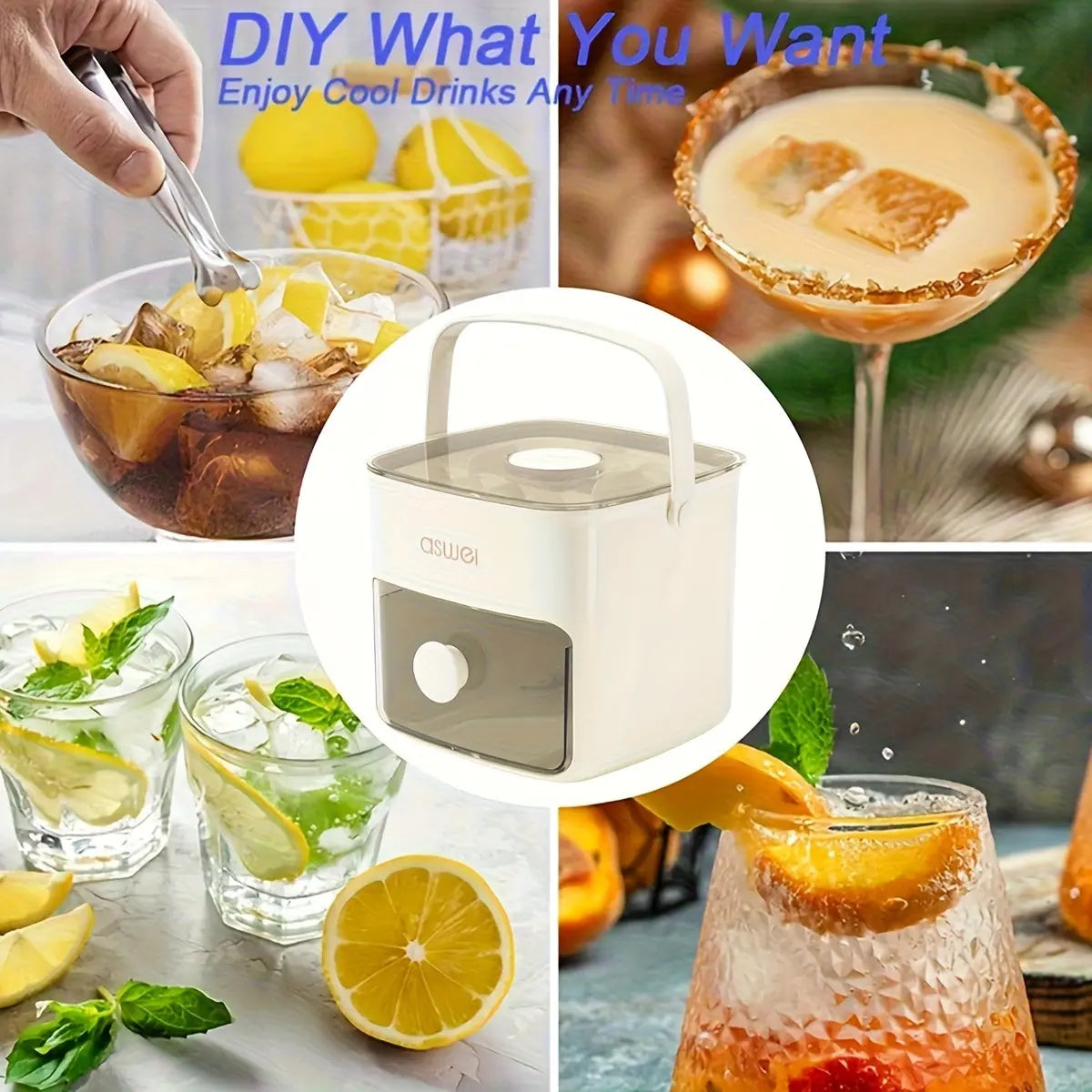 FrostEase | Easy-Press Ice Cube Tray Set – 48-Cube Freezer Mold with Storage Box TARHUS Electronics & Gadgets