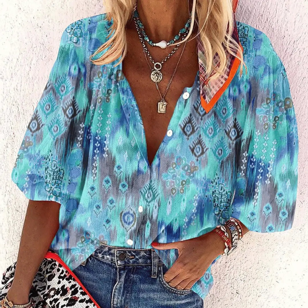 Alana™ | Elegant Printed Shirt - TARHUS