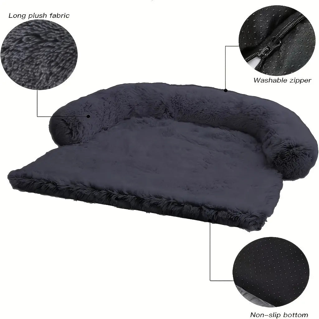 Soft Plush Pet Sofa Bed – Dual-Purpose Dog & Cat Cushion Couch for Small, Medium & Large Pets - TARHUS