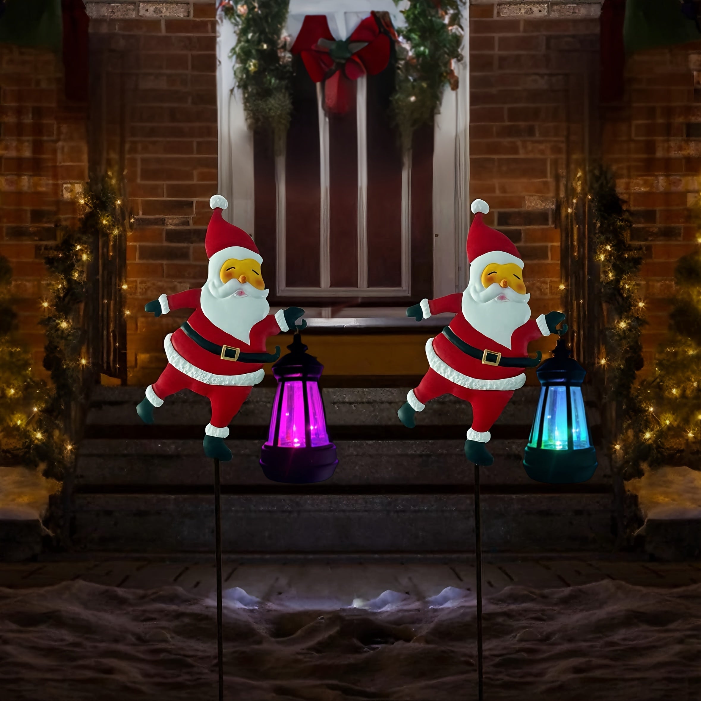 Solar-Powered Santa Lights – Warm LED Garden Pathway Decor | GlowPath TARHUS Christmas