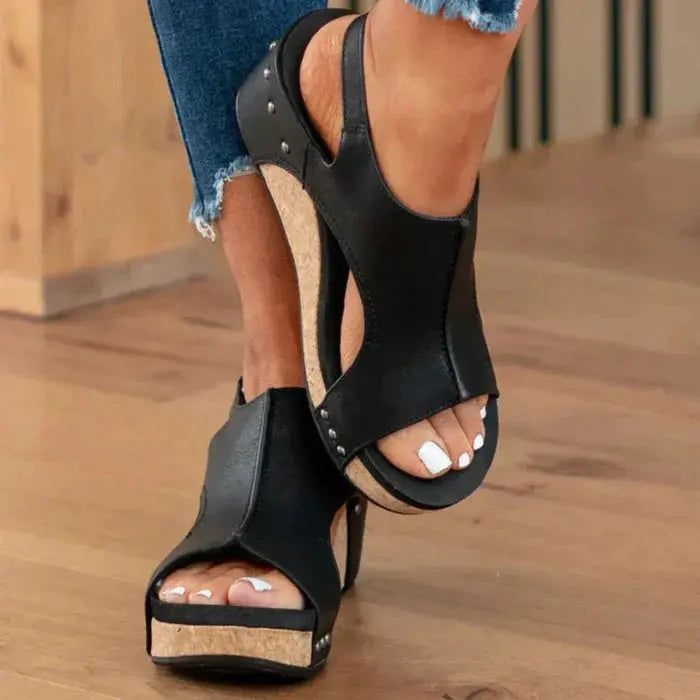 Carol | Elegant Wedge Sandals - TARHUS