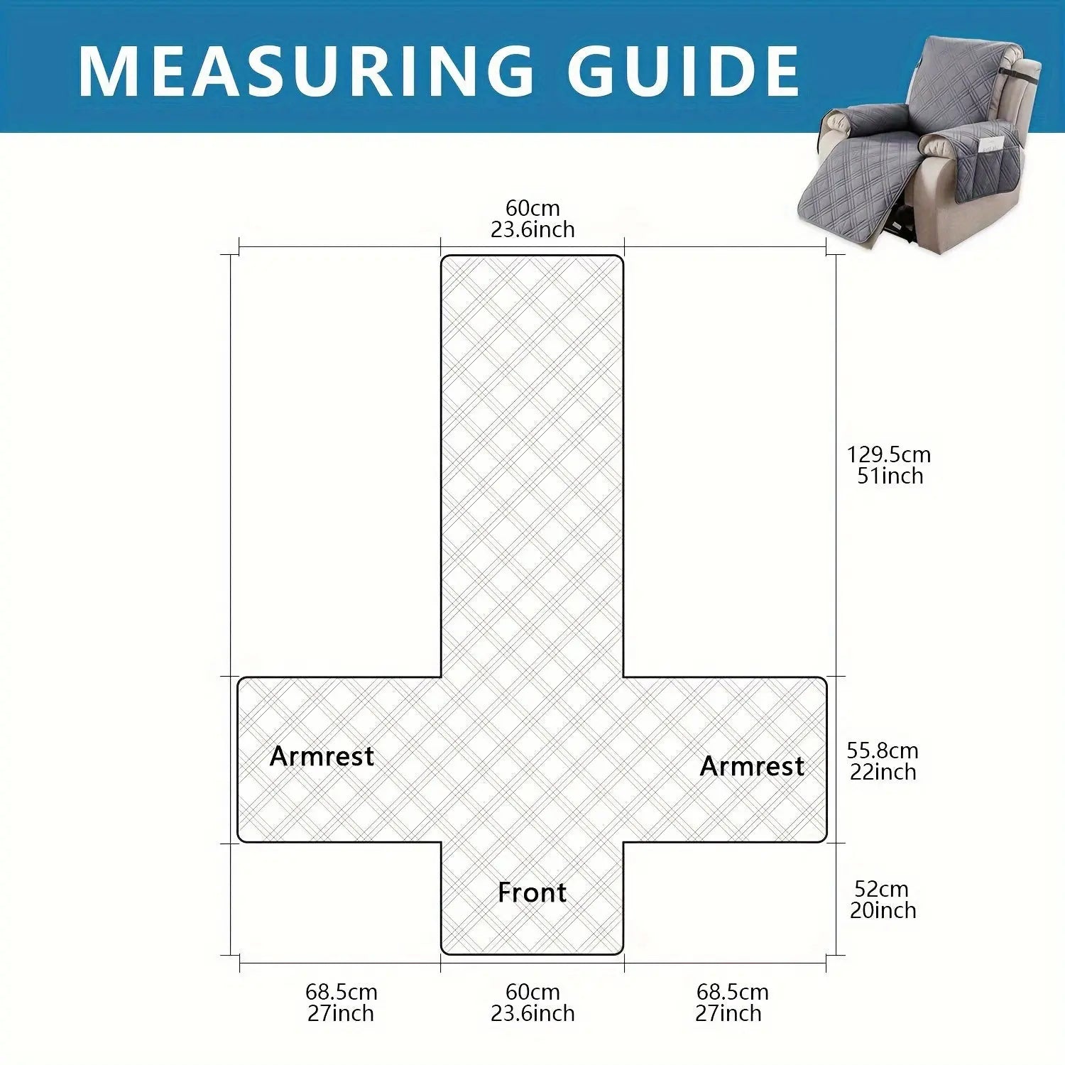 Waterproof, Non-Slip Recliner Chair Cover – Washable Furniture Protector with Pocket - TARHUS