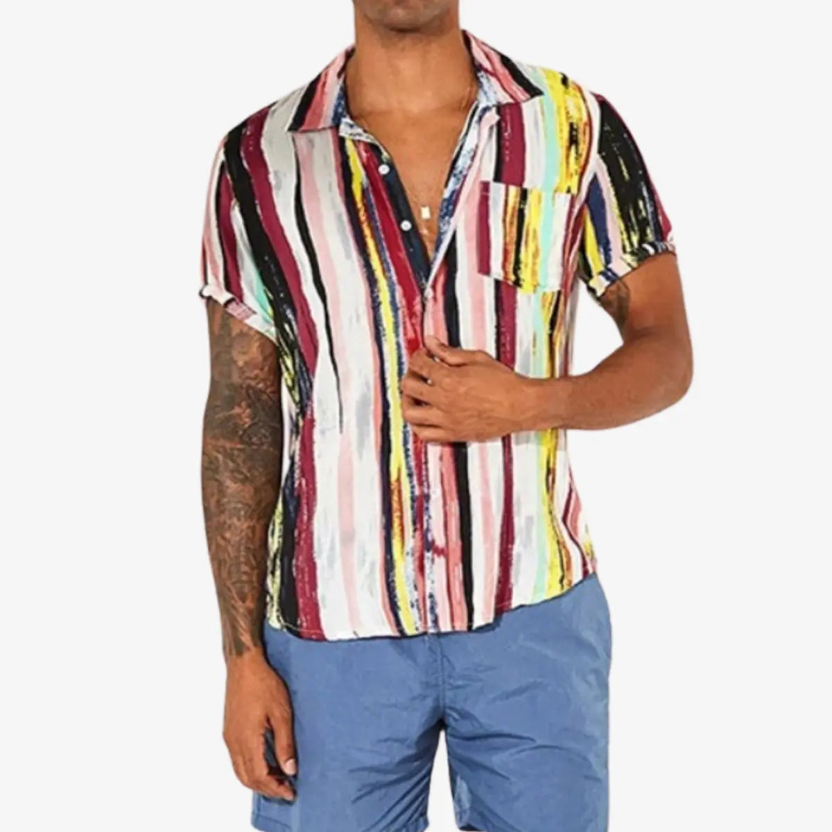 Heel | Abstract Artisanal Print Shirt - TARHUS