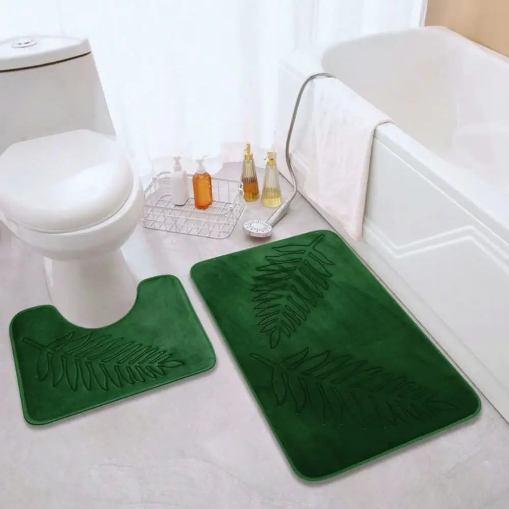 Veloura Leaf Comfort Bath Mat Set • Plush & Absorbent - TARHUS