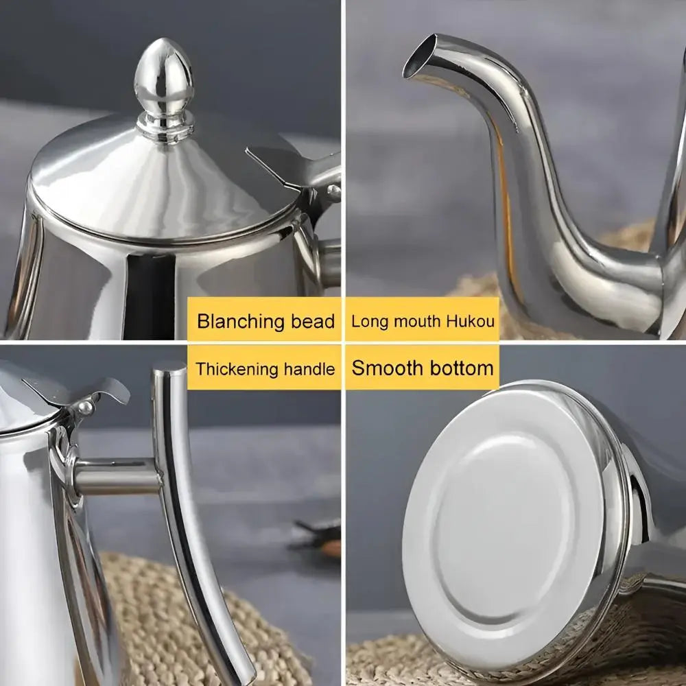 Stainless Steel Tea Kettle | Built-In Filter – Fast Even Heating TARHUS Coffee & Tea