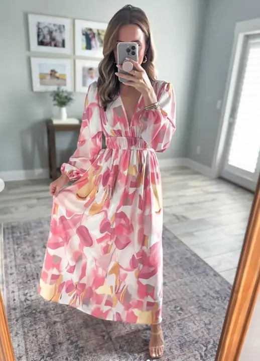 Elise - Floral Charm Maxi Dress - TARHUS
