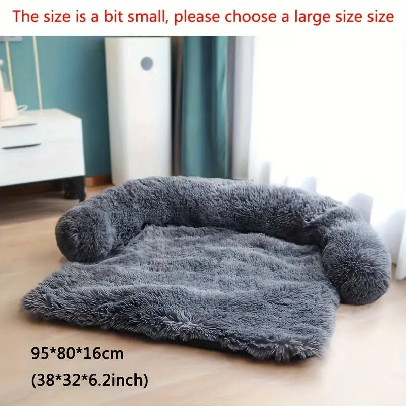 Soft Plush Pet Sofa Bed – Dual-Purpose Dog & Cat Cushion Couch for Small, Medium & Large Pets - TARHUS