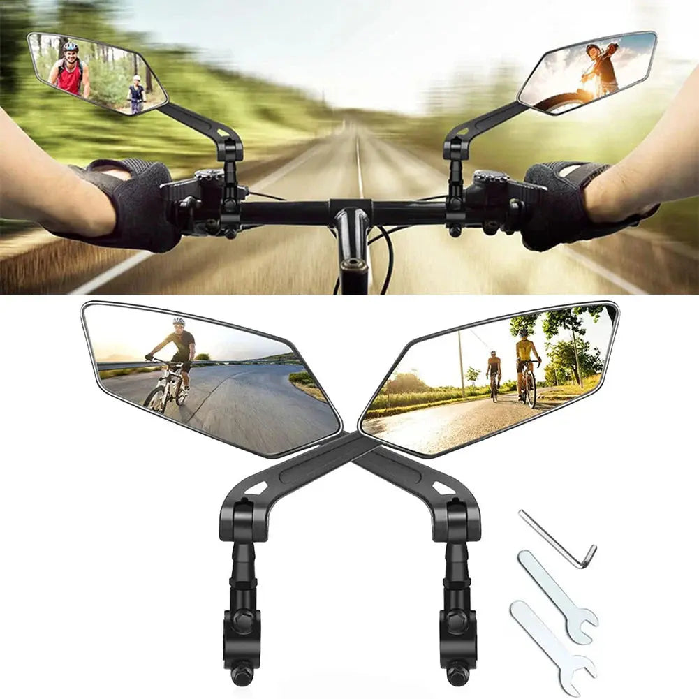 2-Pack Bicycle Rearview Mirrors – Adjustable Handlebar Bike Mirrors for Safe Riding, Fits Most Bikes - TARHUS