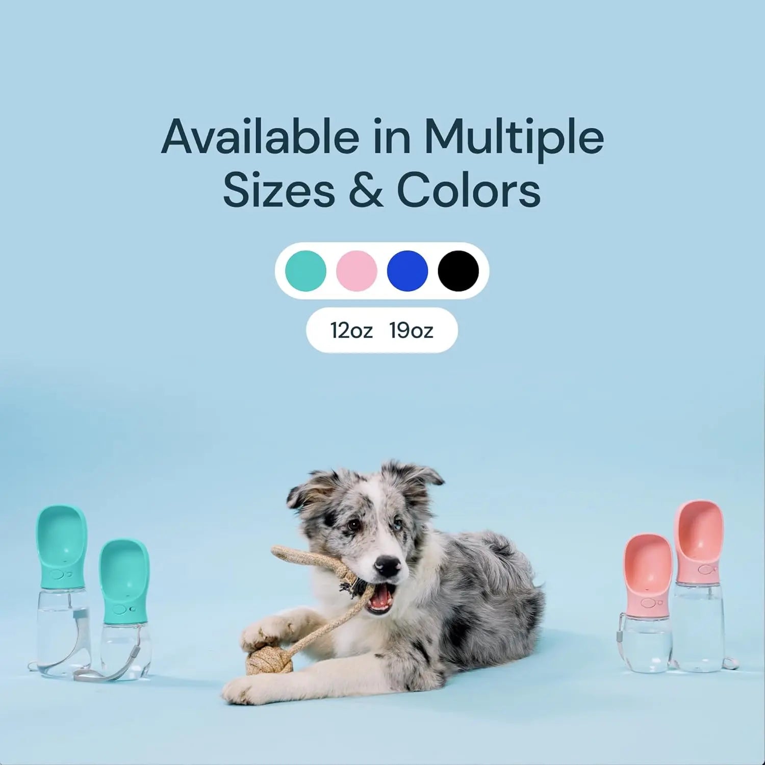 Portable Dog Water Bottle – Leak-Proof Pet Travel Dispenser with Built-In Bowl for Walking & Hiking - TARHUS