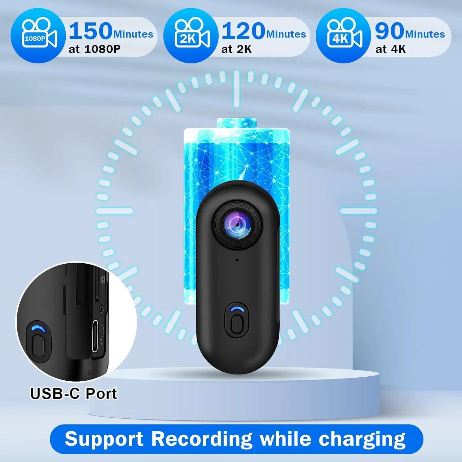 4K 128GB UHD Mini Body Camera - Your Ultimate Hands-Free Recording Companion - TARHUS