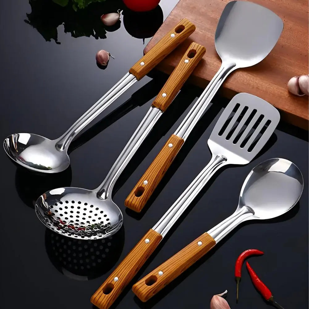 Stainless Steel Kitchen Utensil Set | Durable Everyday Cooking Tools TARHUS Cooking Utensils