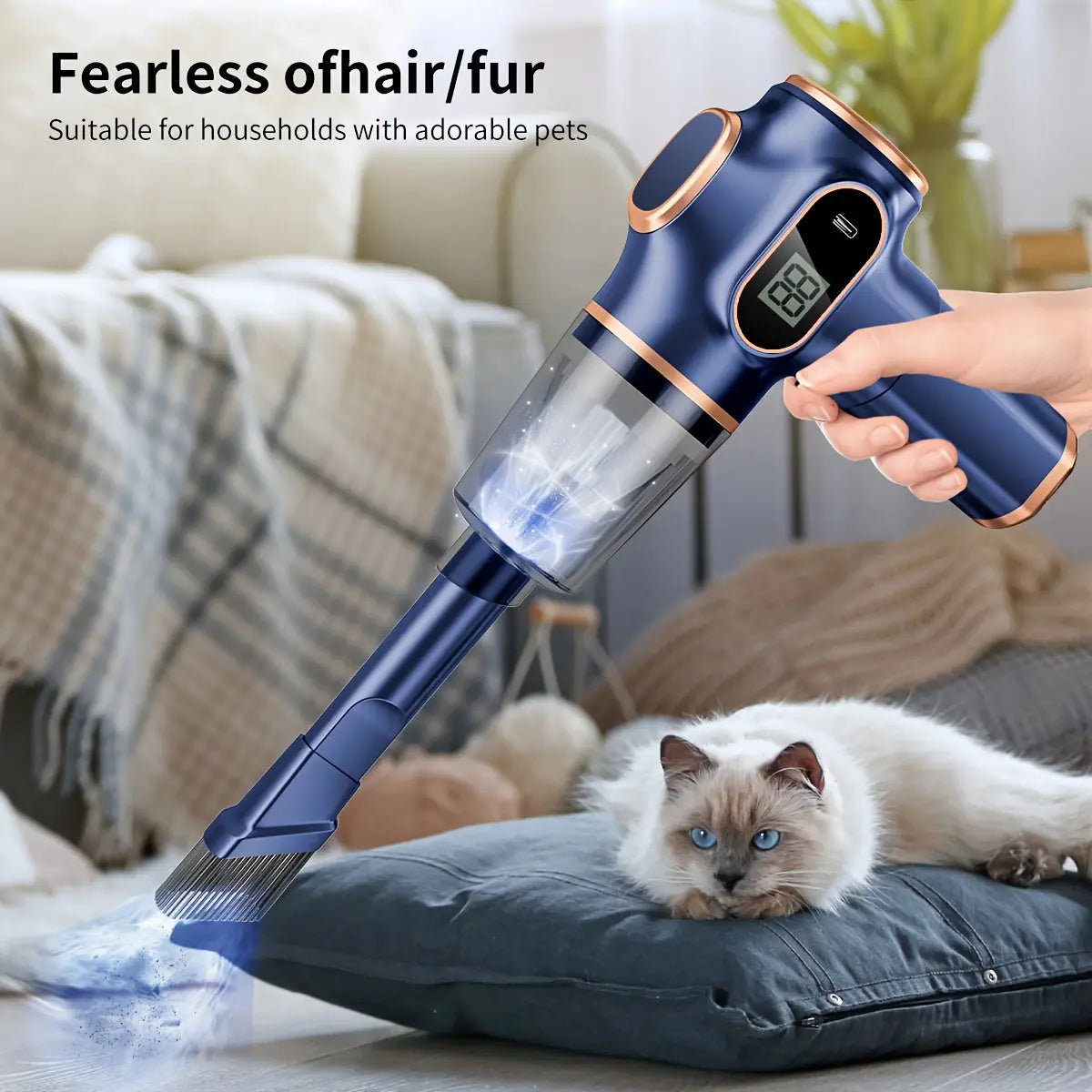 Cordless Handheld Vacuum – High Power, USB Rechargeable | Home & Car Use - TARHUS