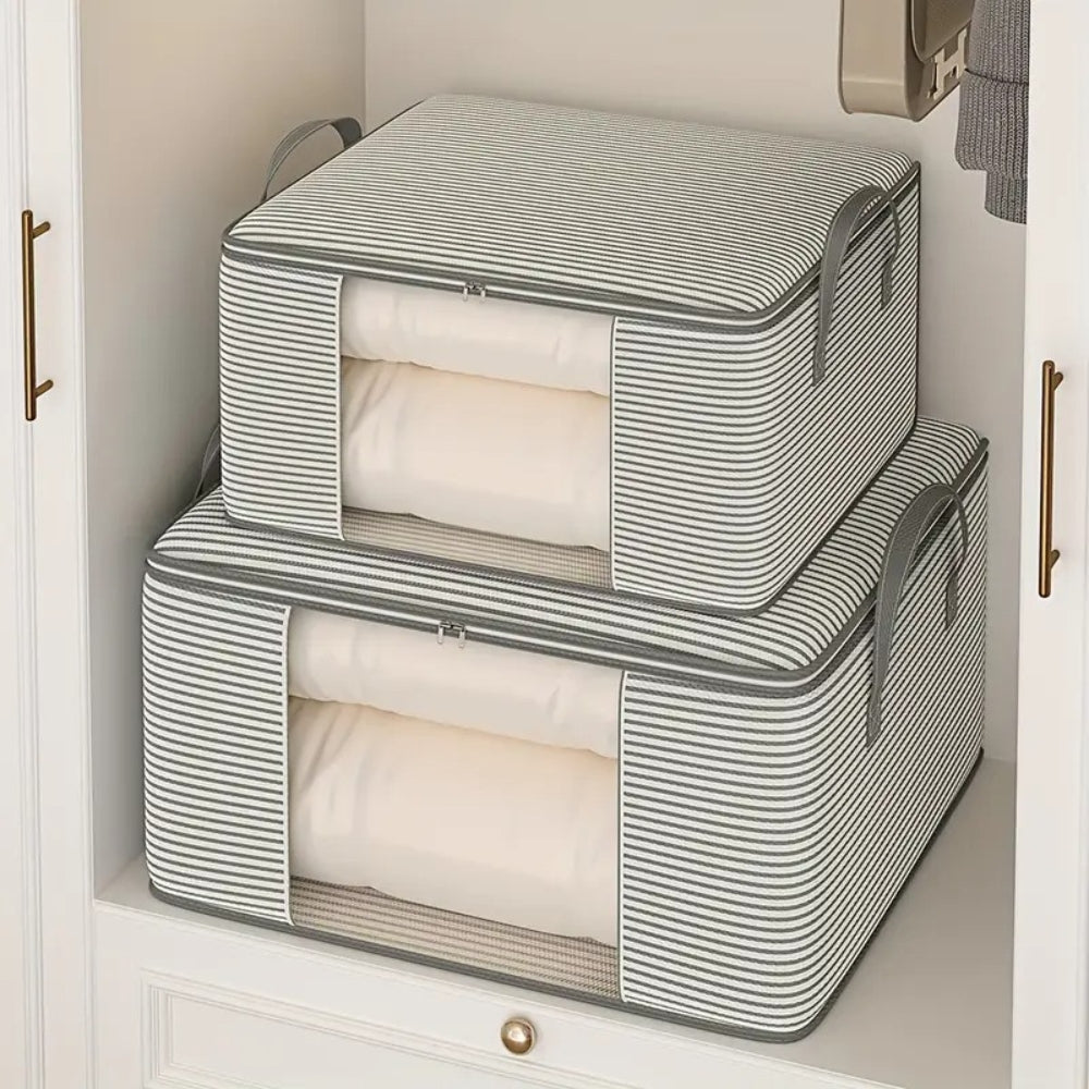 Classic Striped Foldable Storage Bag for Clothes & Home Organisation TARHUS Living Room Storage