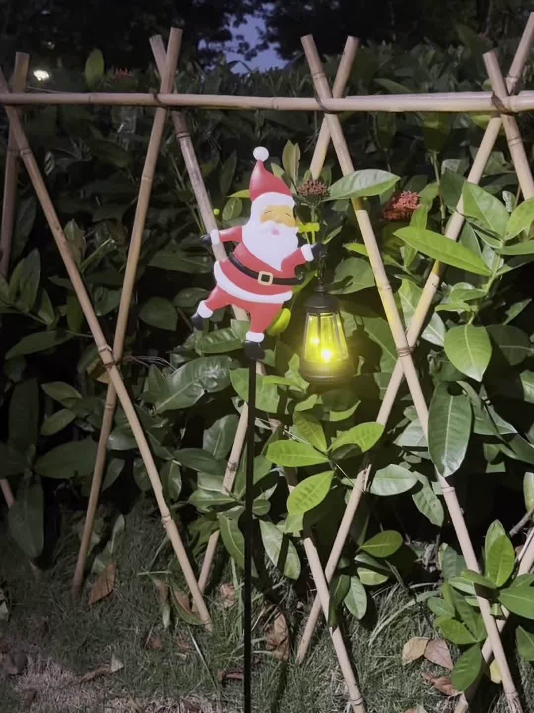 Solar-Powered Santa Lights – Warm LED Garden Pathway Decor | GlowPath TARHUS Christmas