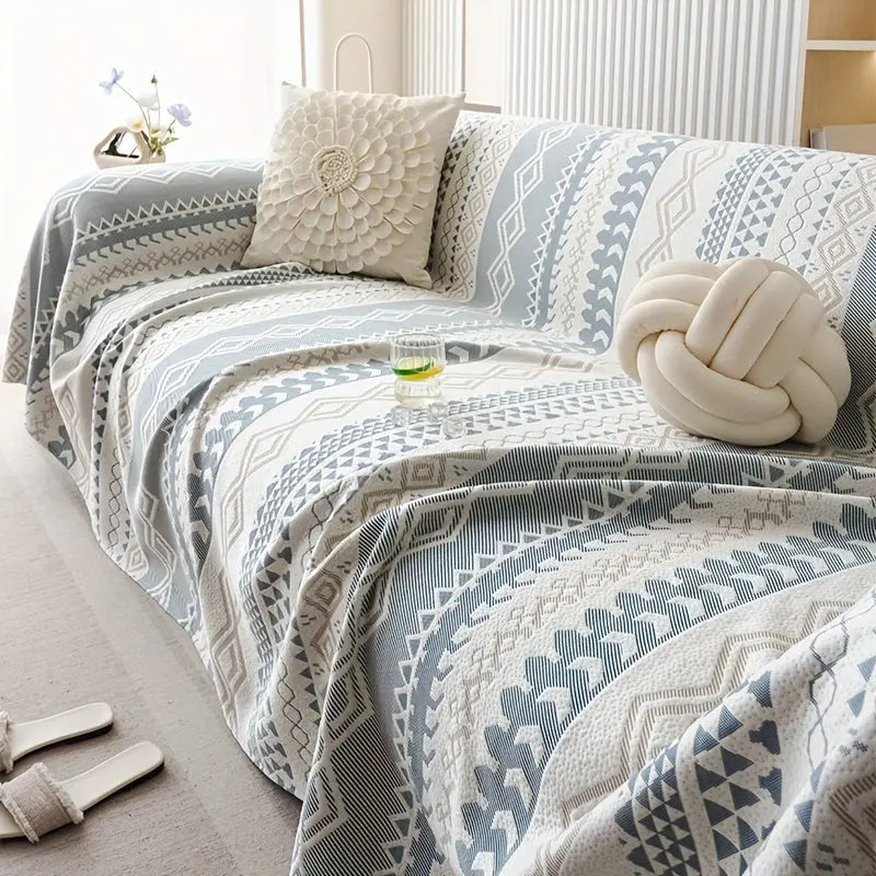 Modern Geometric Sofa Cover – Pet-Friendly, Non-Slip Couch Slipcover for 1–4 Seaters - TARHUS