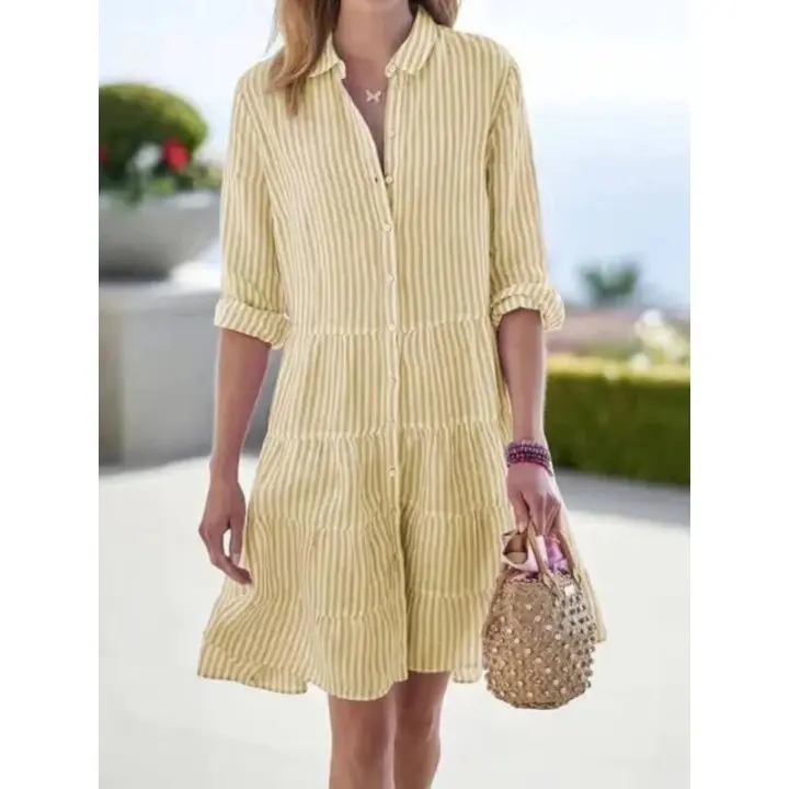 Striped Shirt Dress - TARHUS