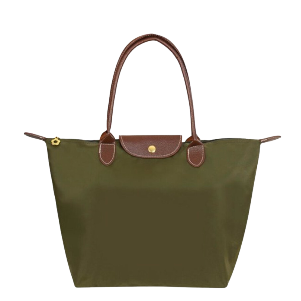 Tote Bag with Leather Handles and Waterproof Lining TARHUS Shoulder Bag