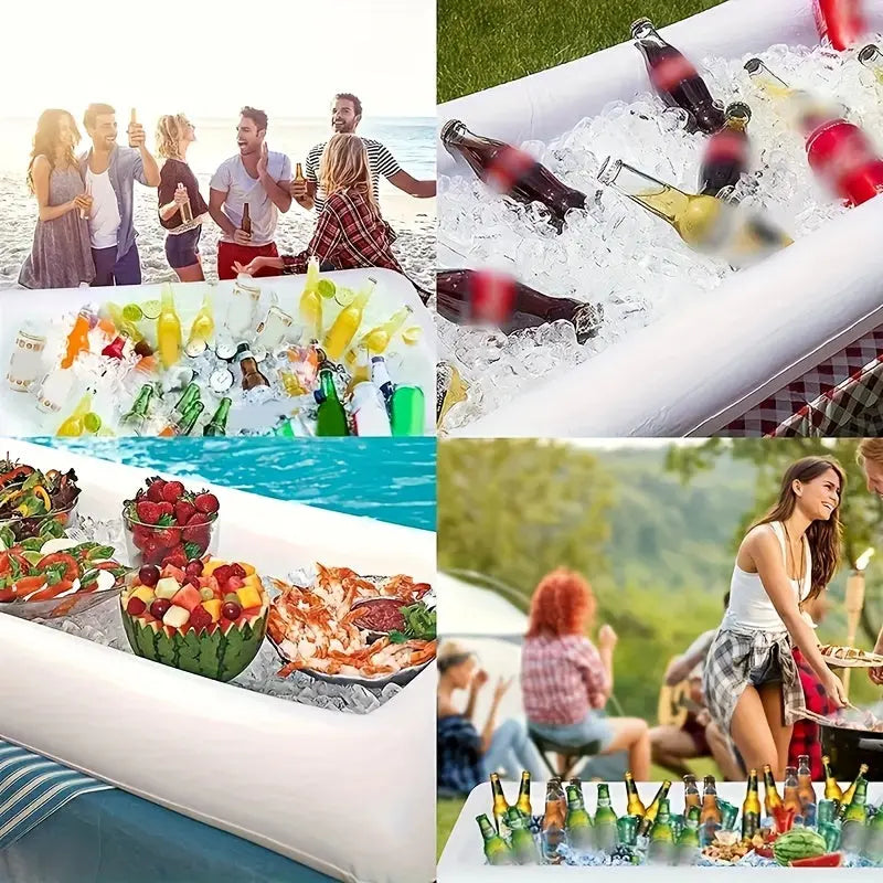 Durable PVC Inflatable Ice Tray for Pool & Camping - Perfect for Food & Beverages - TARHUS