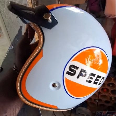 The Street King | Vintage Open Face Helmet – DOT & ECE Approved TARHUS Motorcycle & Bicycle