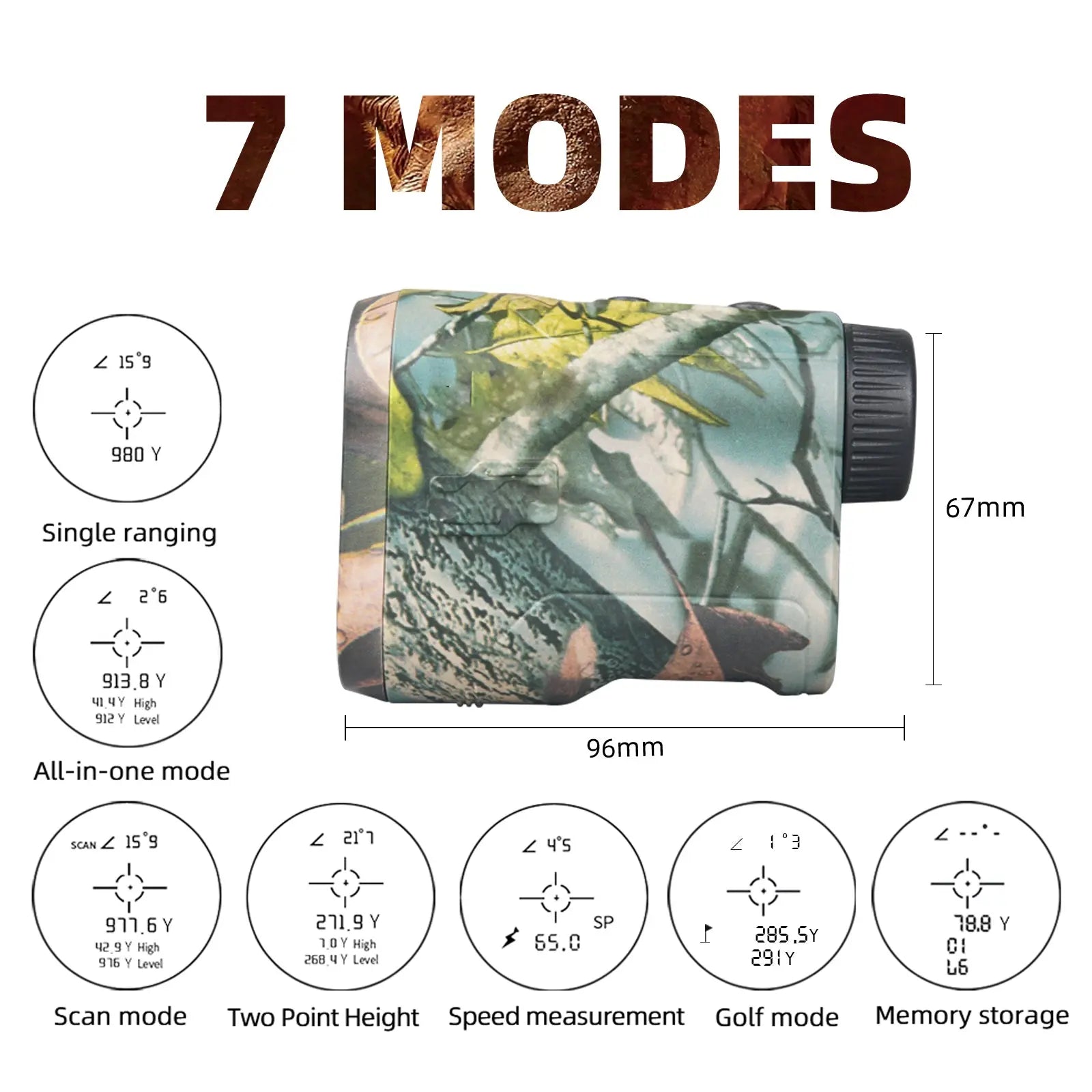 300m Laser Range Finder – High-Precision Hunting Rangefinder for Archery, Shooting & Outdoor Sports - TARHUS