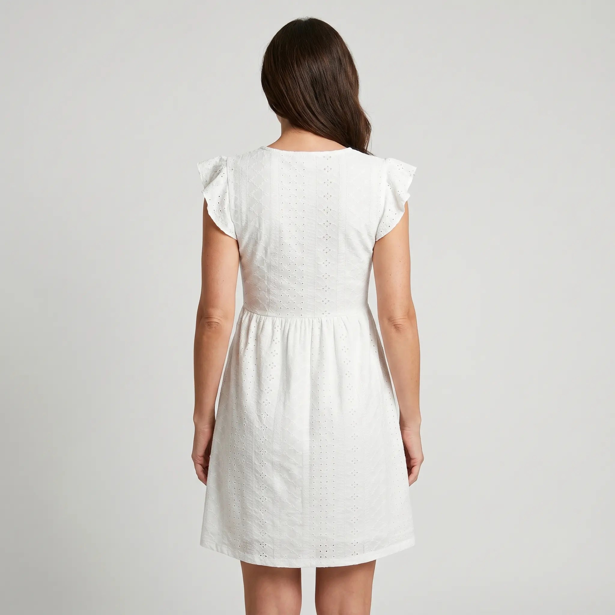 Broderie Anglaise Cotton Lilac Summer Dress for Women TARHUS SS - Womens - Mini Dress