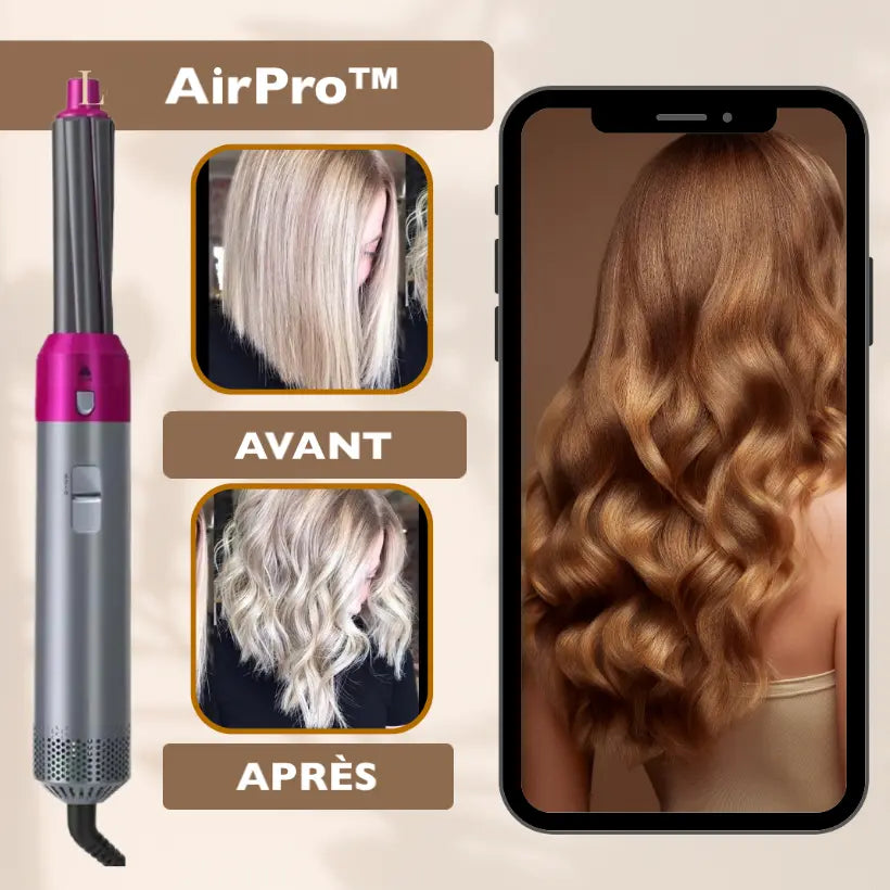 AirPro - 5 in 1 Hair Dryer Brush - TARHUS