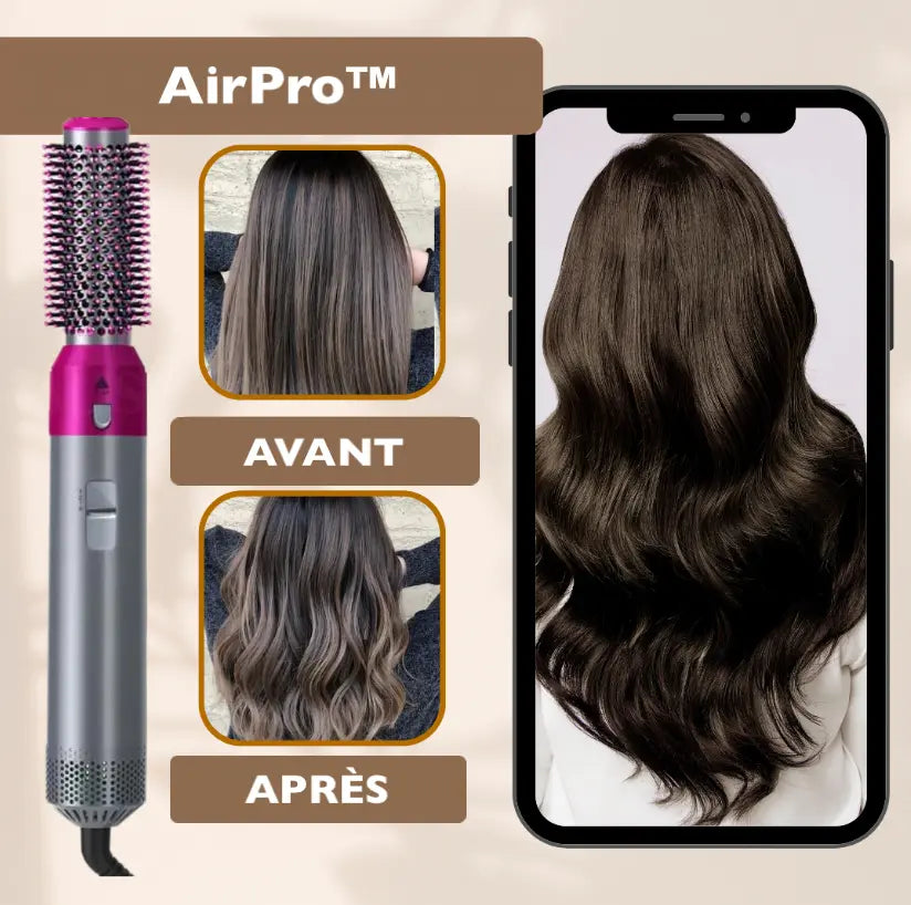 AirPro - 5 in 1 Hair Dryer Brush - TARHUS