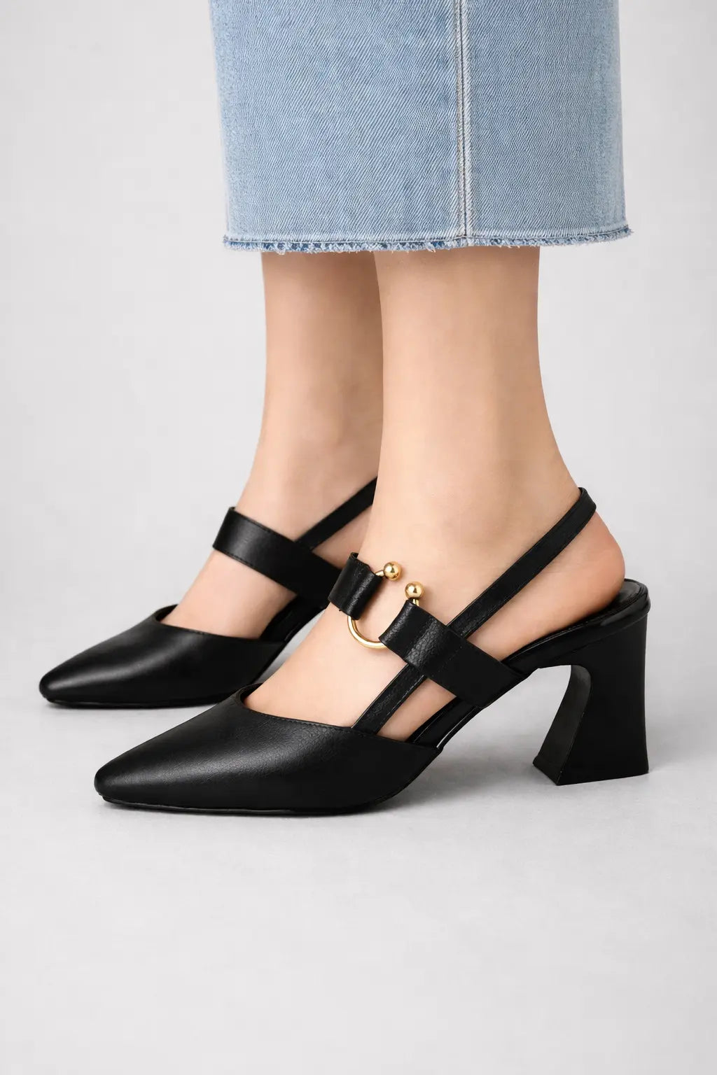 Valeria | Women Square Toe Slingback Heels TARHUS