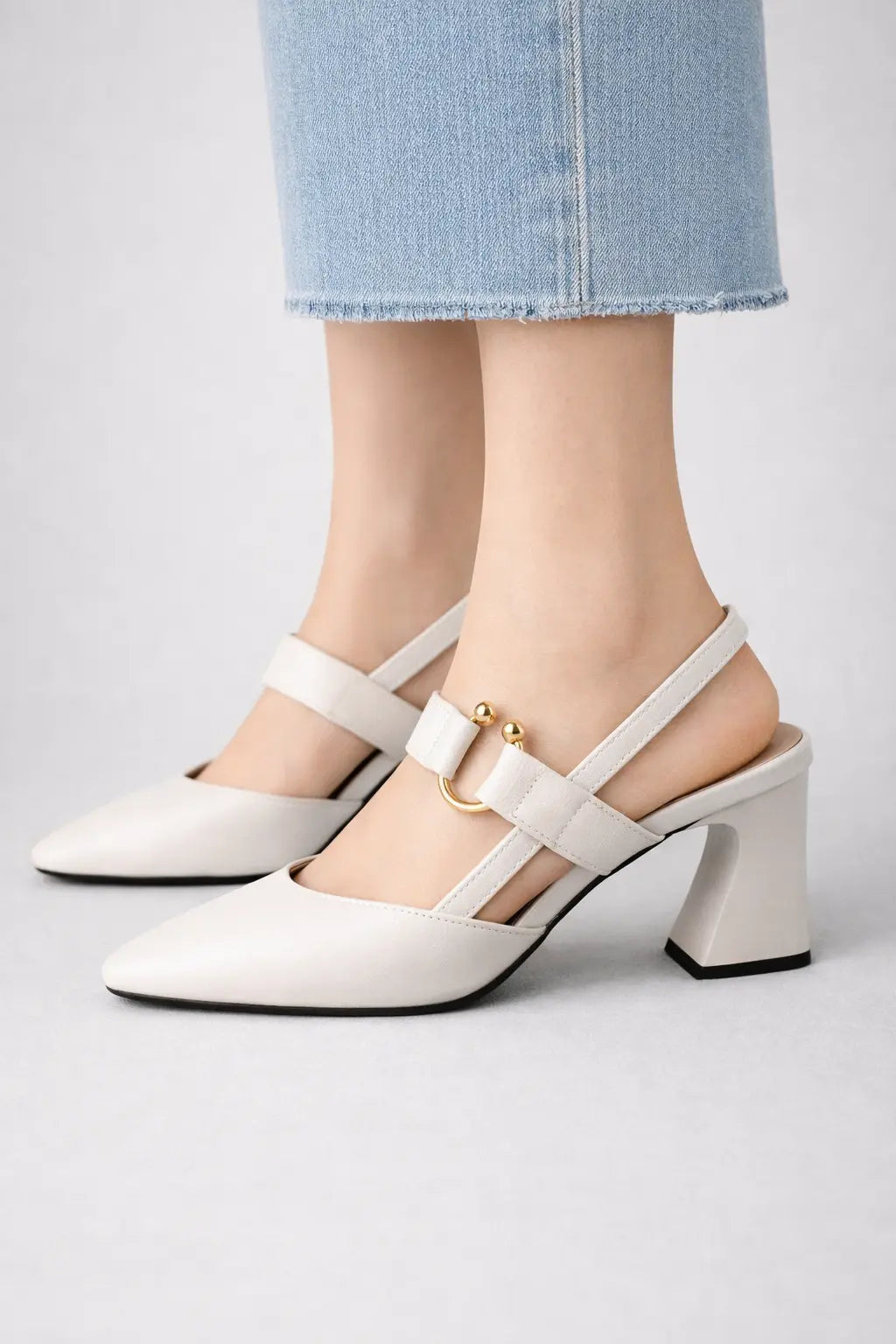 Valeria | Women Square Toe Slingback Heels TARHUS