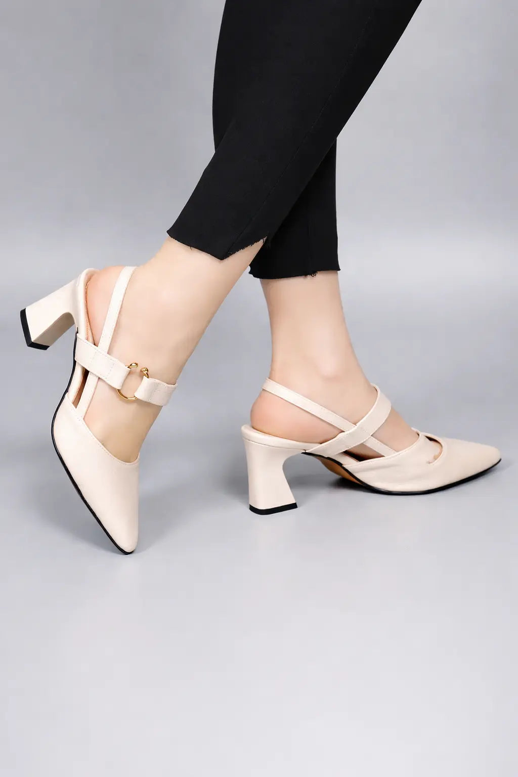 Valeria | Women Square Toe Slingback Heels TARHUS