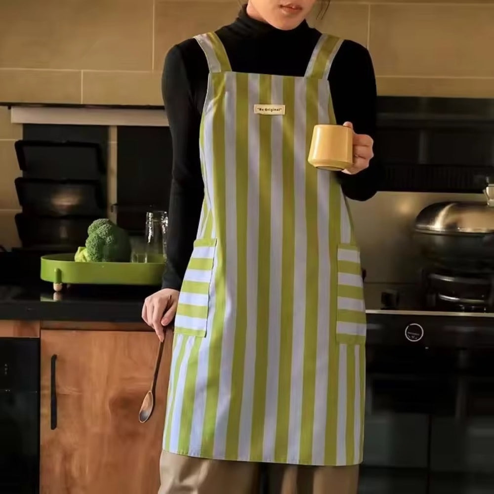 Classic Striped Kitchen Cooking Apron for Men & Women TARHUS Kitchen & Dining