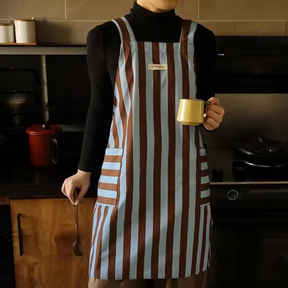 Classic Striped Kitchen Cooking Apron for Men & Women TARHUS Kitchen & Dining
