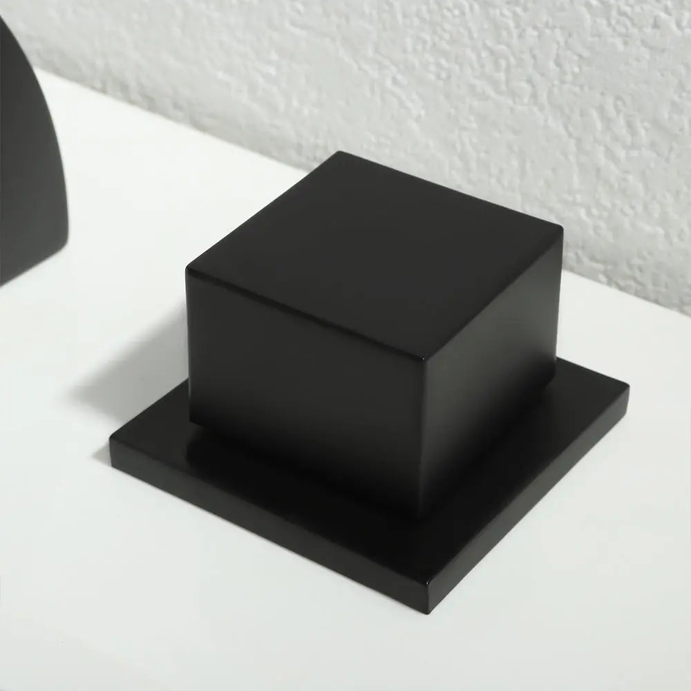 LED Waterfall Bathroom Faucet – Matte Black Widespread Dual Handle - TARHUS