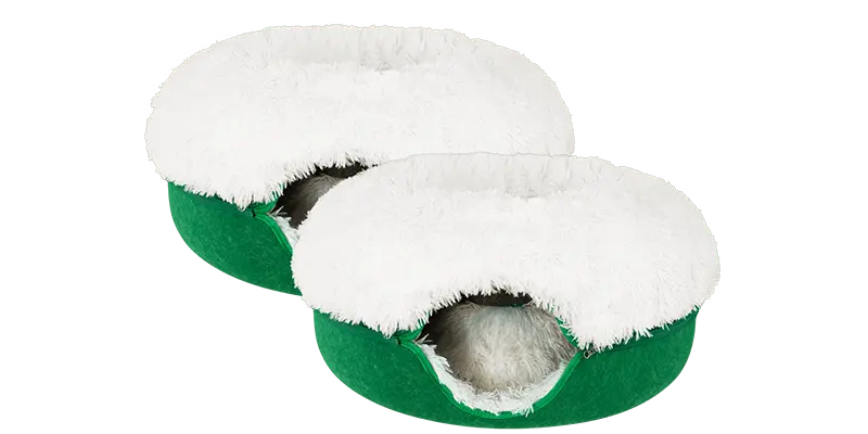 Cat Cave Calming Donut Bed for Anxiety Relief & Cozy Sleeping TARHUS Animals & Pet Supplies