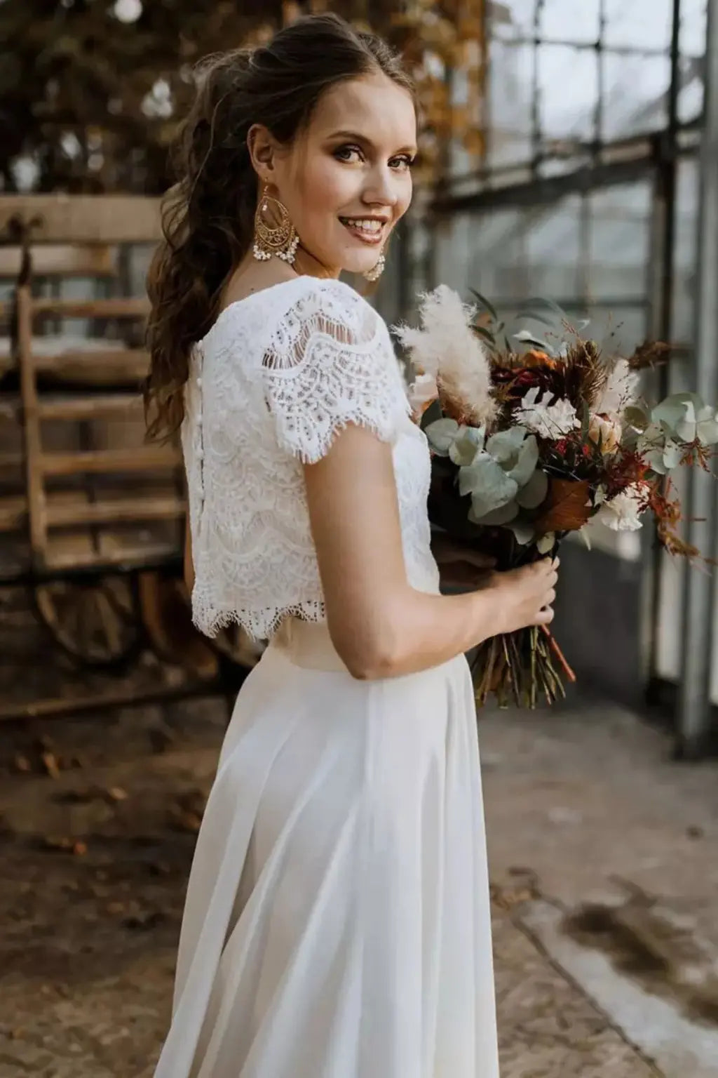 Elaris | Women Lace Top Maxi Skirt Wedding Guest Bridal Set TARHUS Women Dress