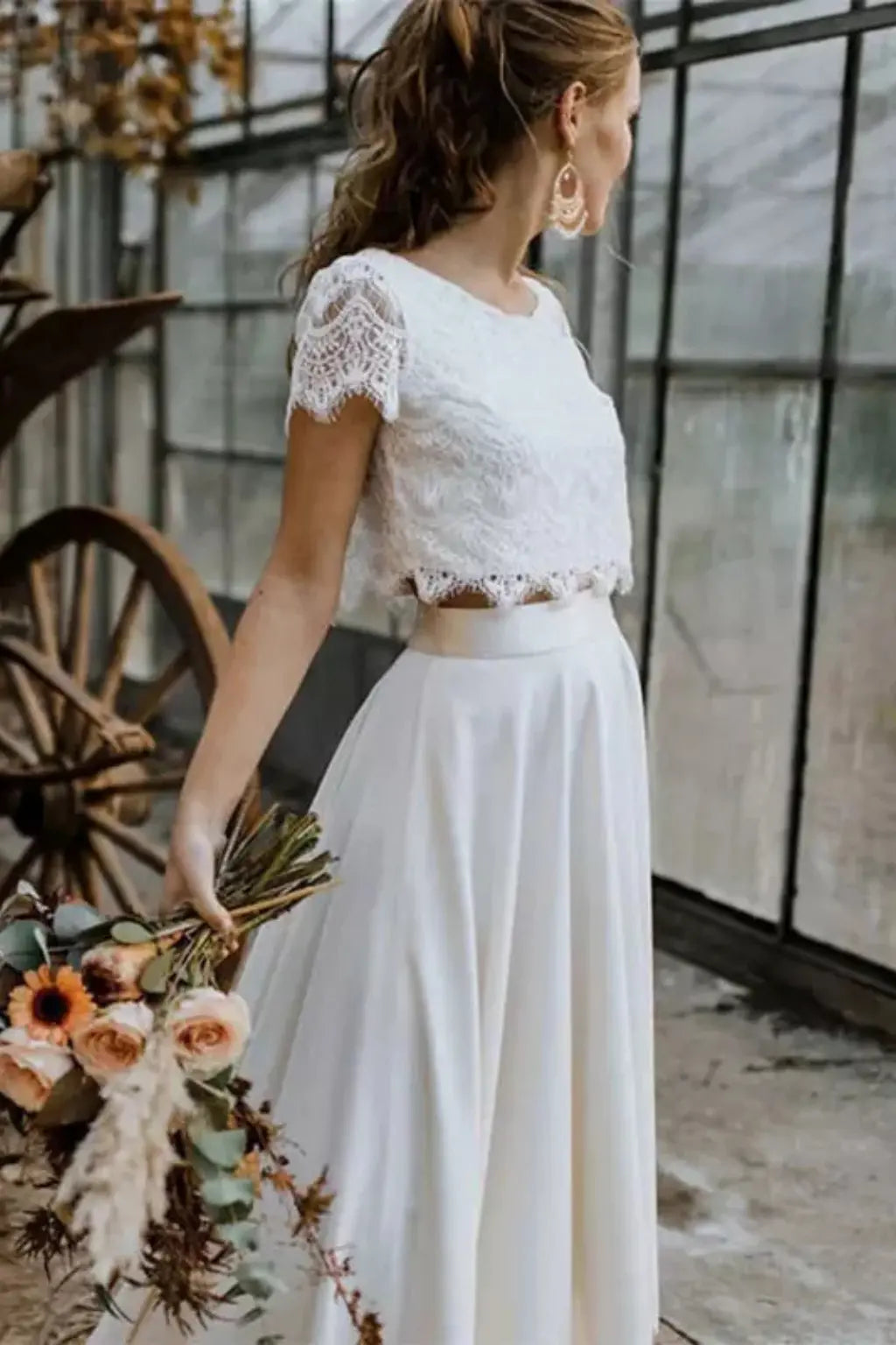 Elaris | Women Lace Top Maxi Skirt Wedding Guest Bridal Set TARHUS Women Dress